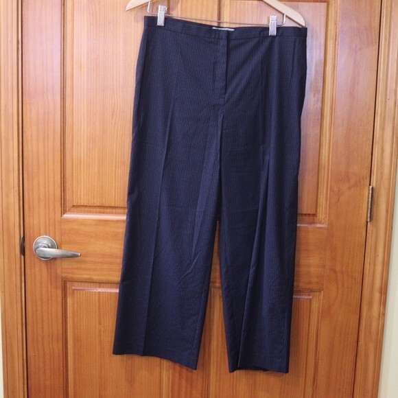 Co & Eddy Pin Stripe Wide Leg Pant Suit Vintage 90s 12/Medium - Picture 15 of 16